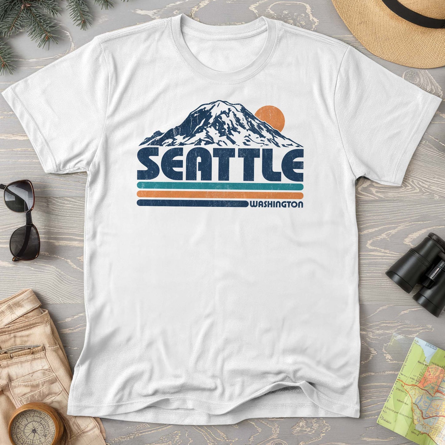 Seattle Retro Stripe T-Shirt