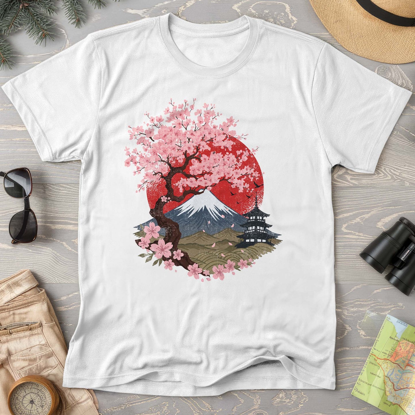 Mount Fuji Cherry Blossoms T-Shirt