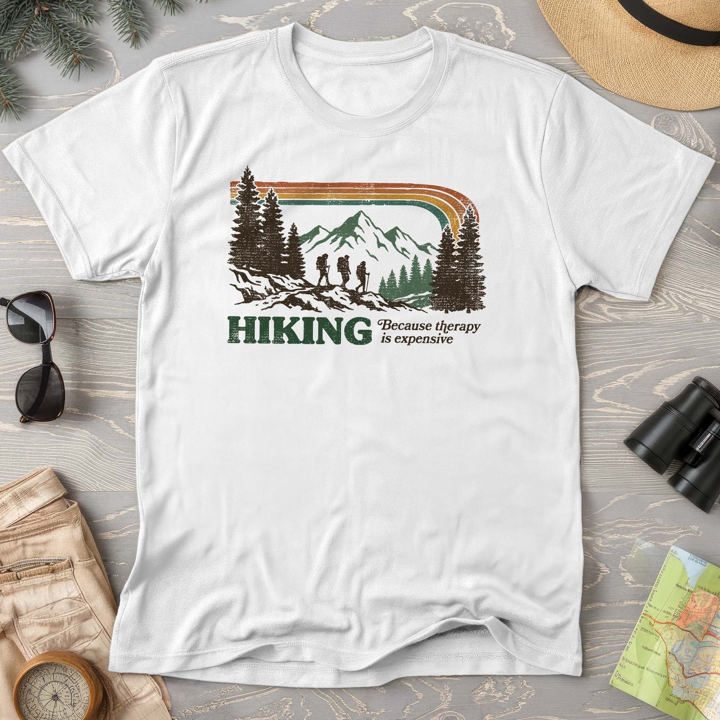 Hiking Retro Therapy T-Shirt