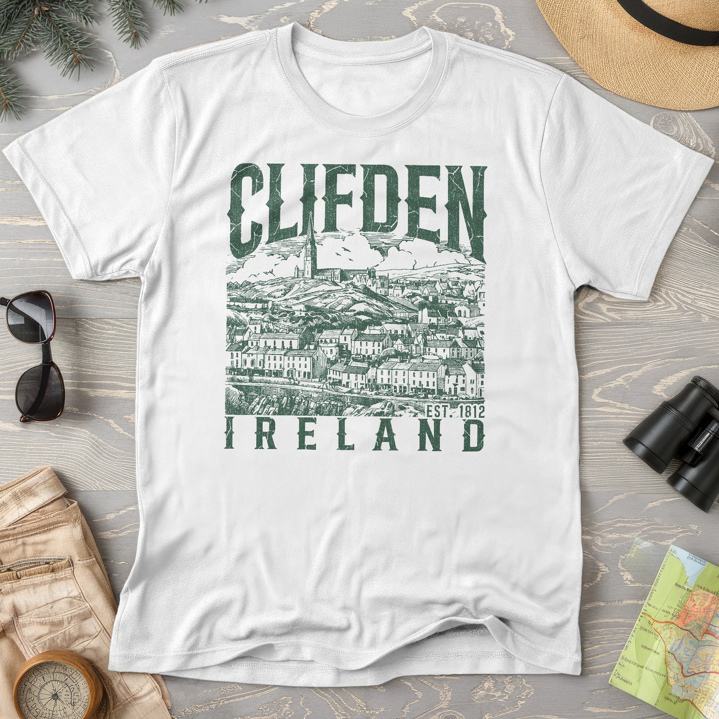 Clifden Ireland Sketch T-Shirt