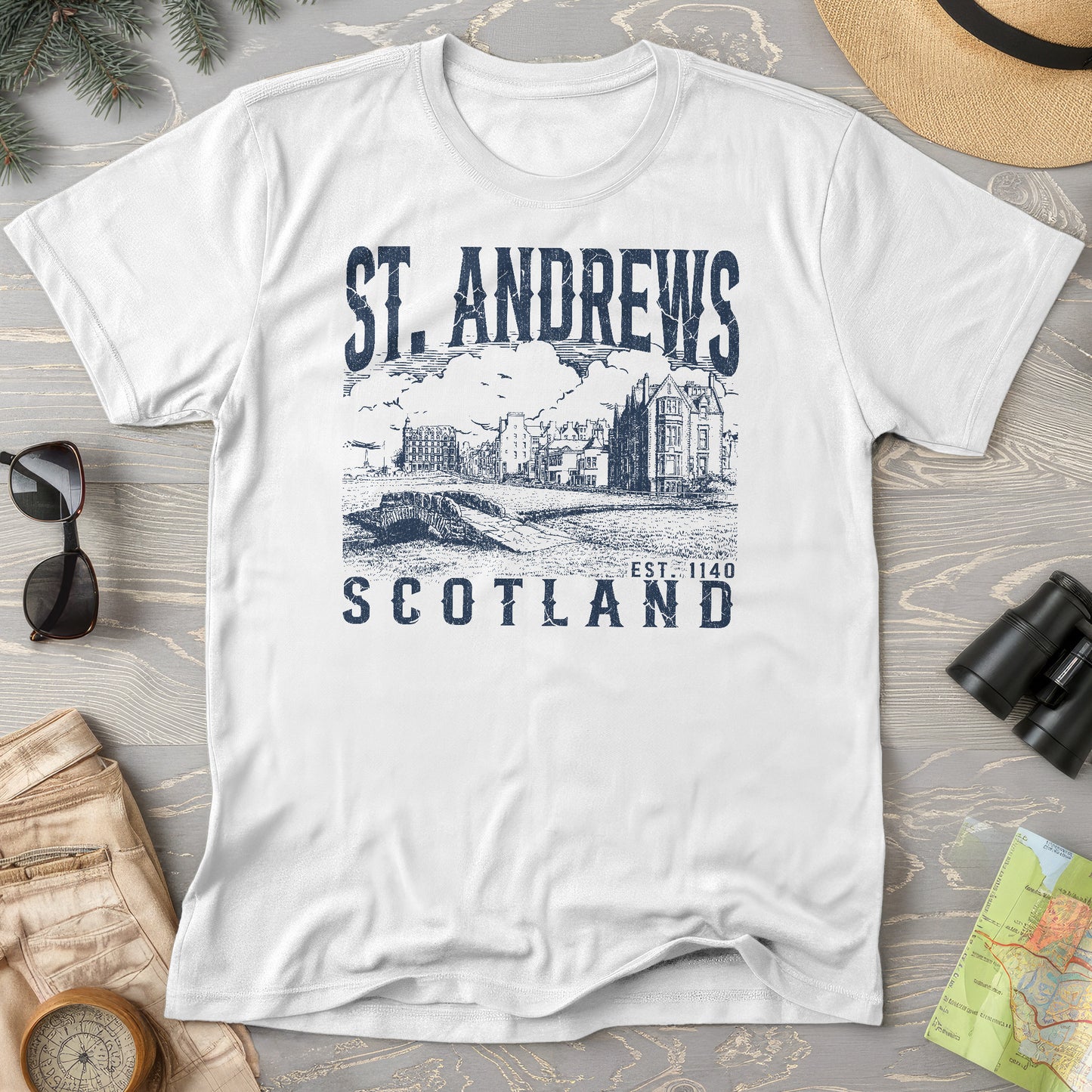 St. Andrews Scotland Sketch T-Shirt