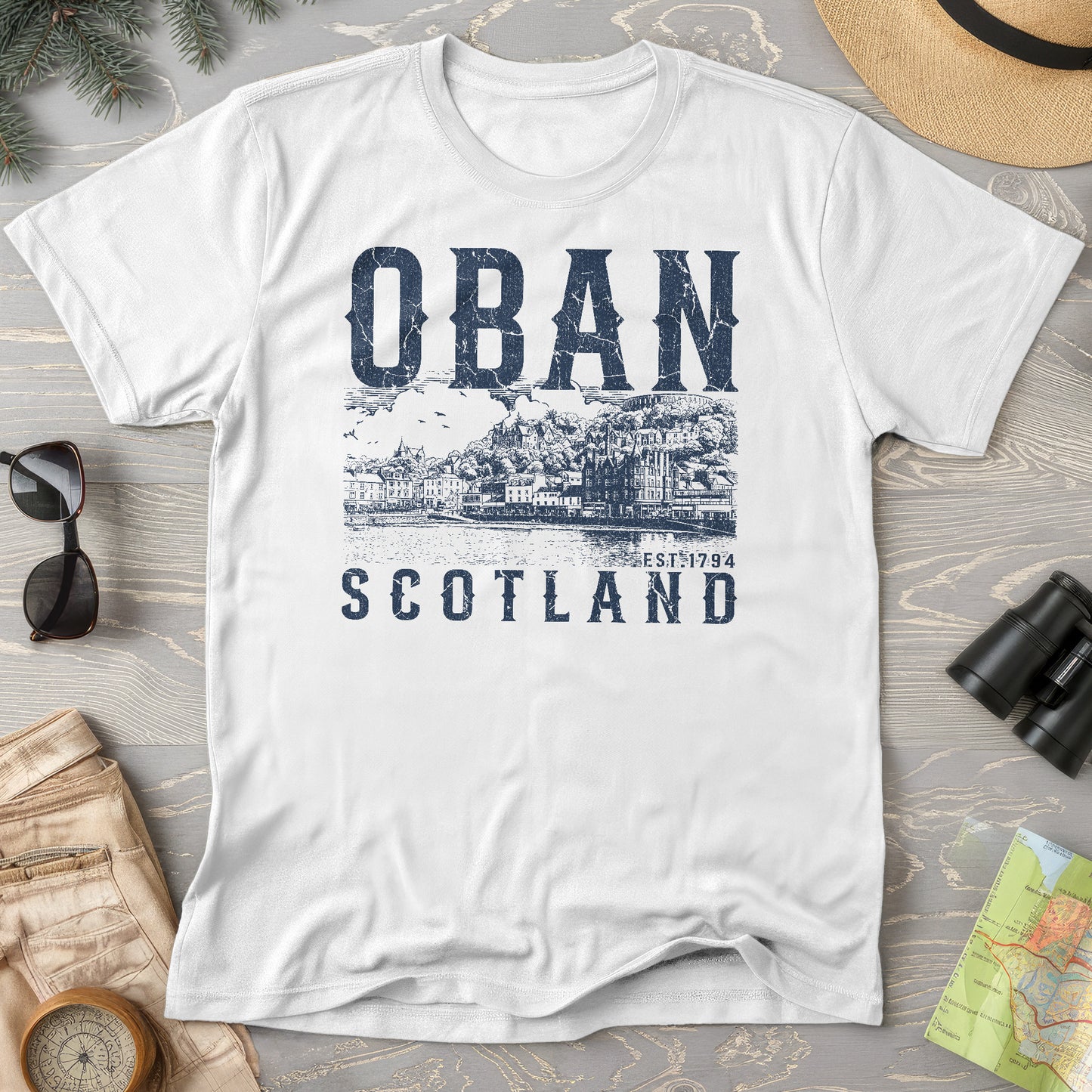 Oban Scotland Sketch T-Shirt