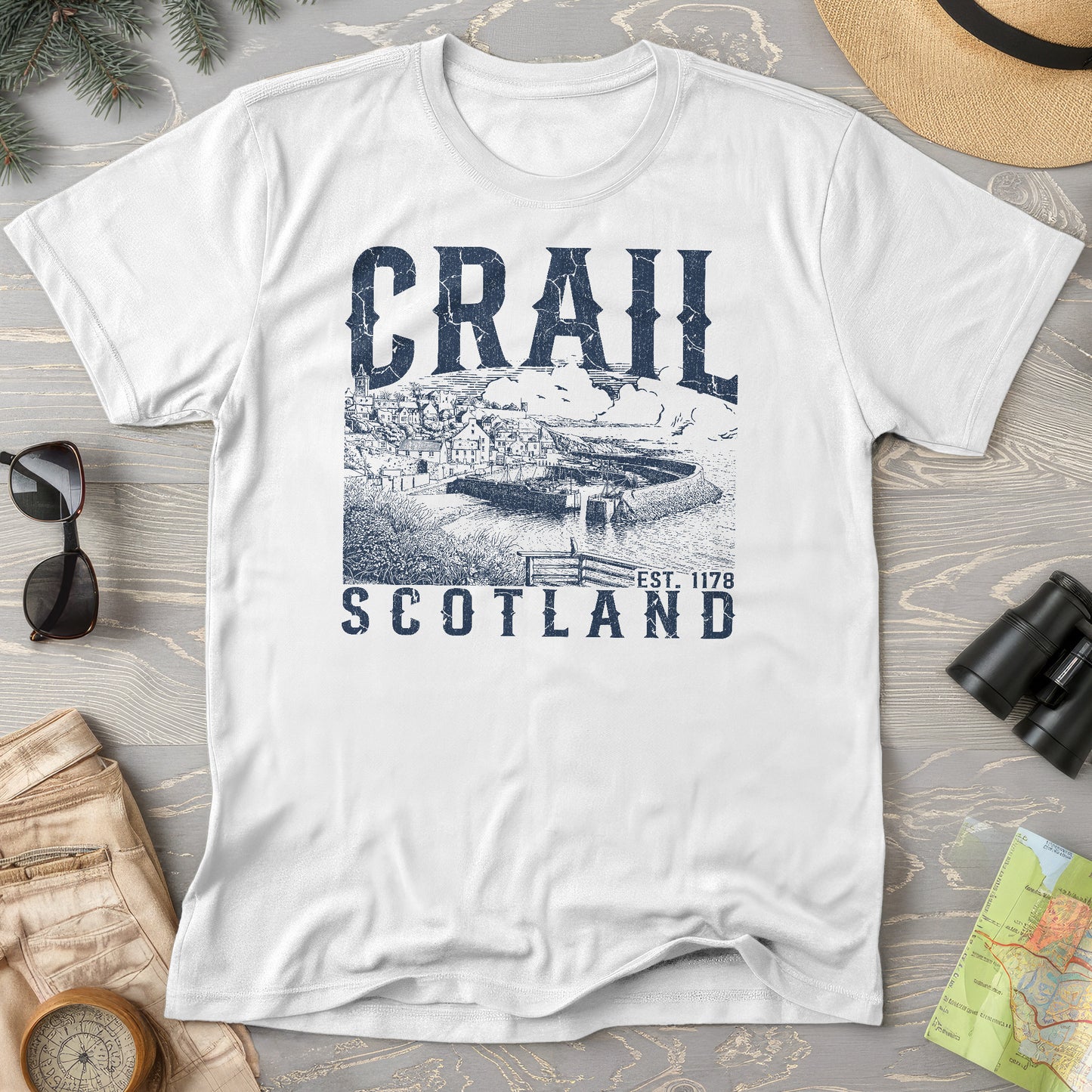Crail Scotland Sketch T-Shirt