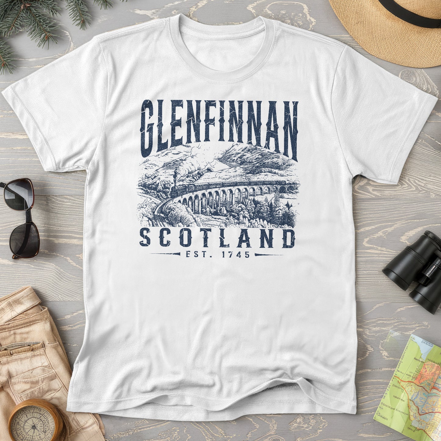 Glenfinnan Scotland Sketch T-Shirt