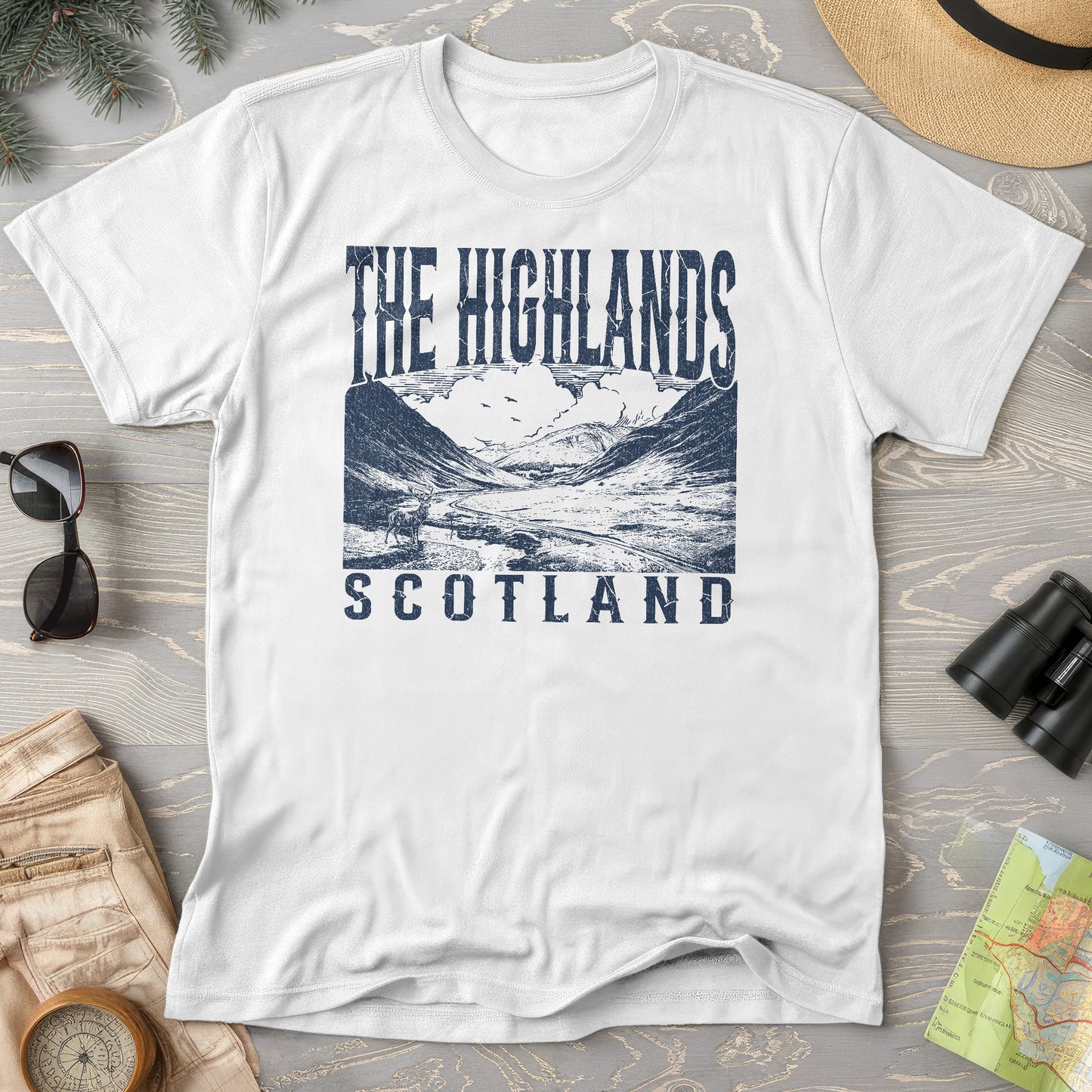Highlands Scotland Sketch T-Shirt