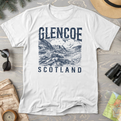 Glencoe Scotland Sketch T-Shirt