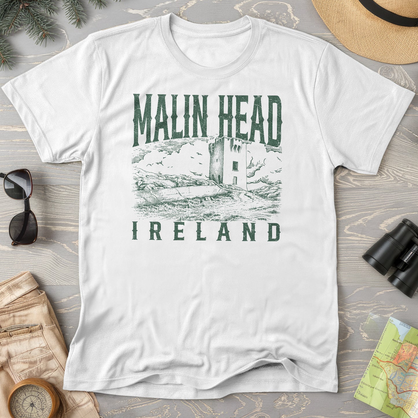 Malin Head Ireland Sketch T-Shirt