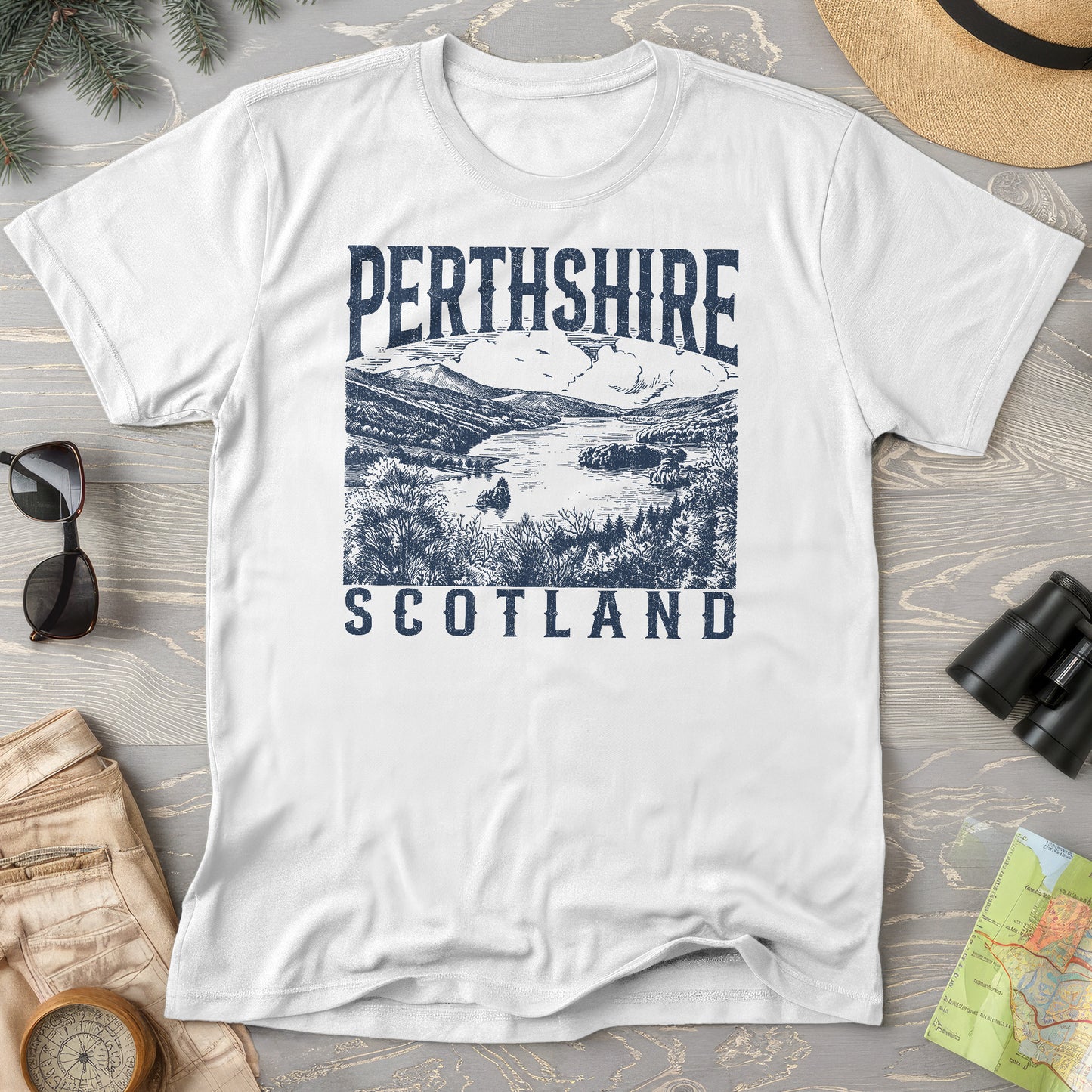 Perthsire Scotland Sketch T-Shirt