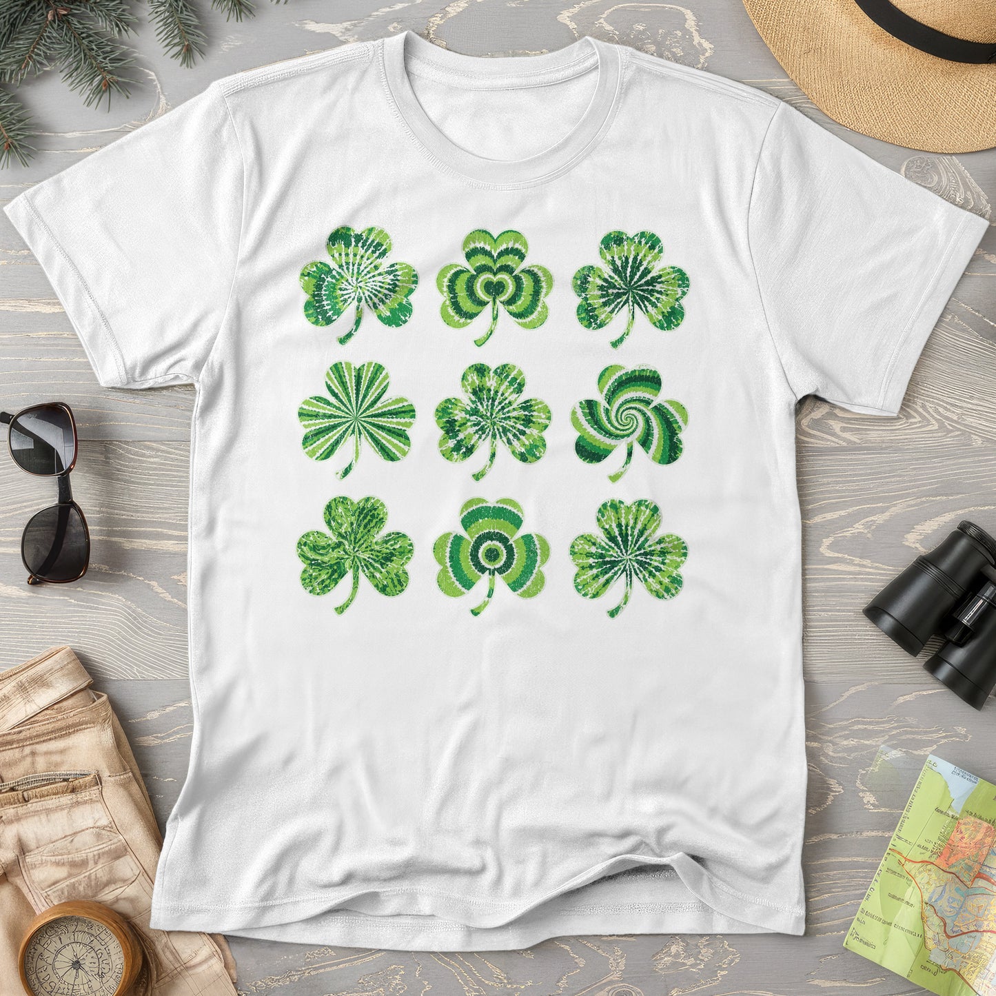 Tie-Dye Shamrocks T-Shirt
