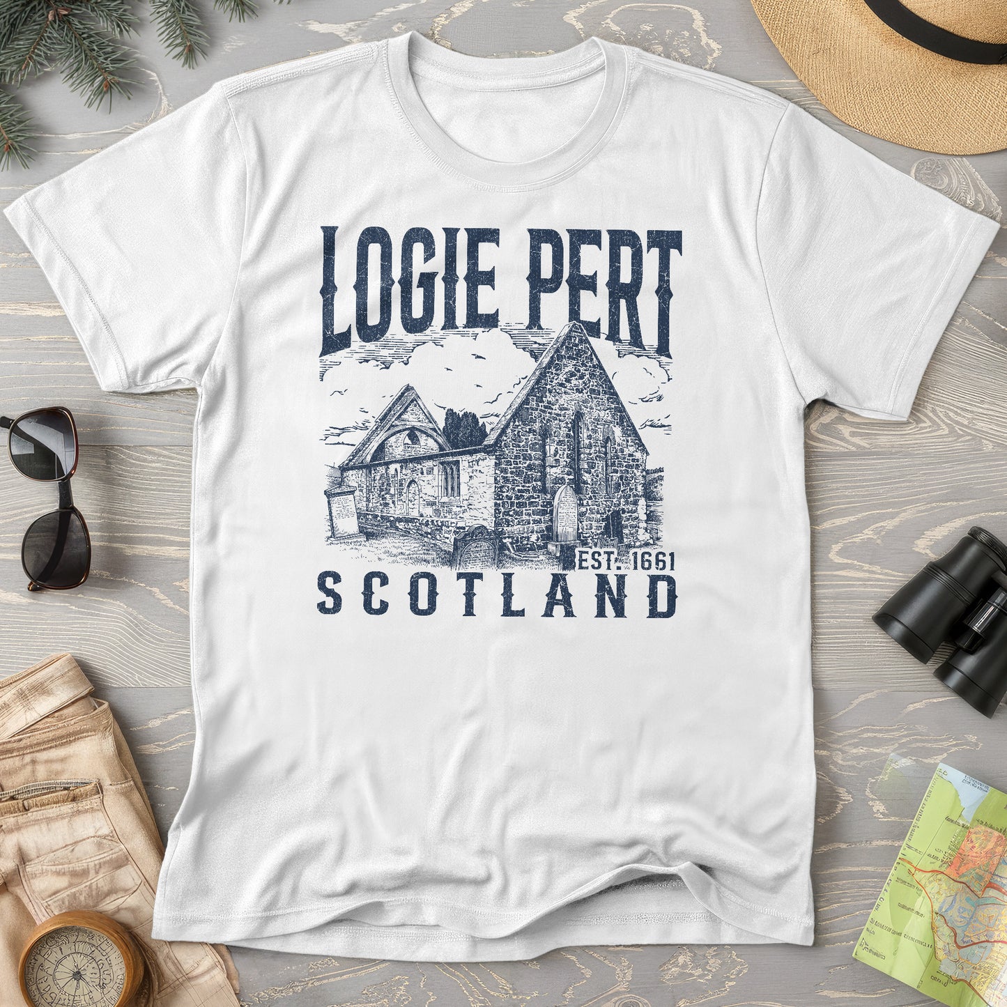 Logie Pert Scotland Sketch T-Shirt