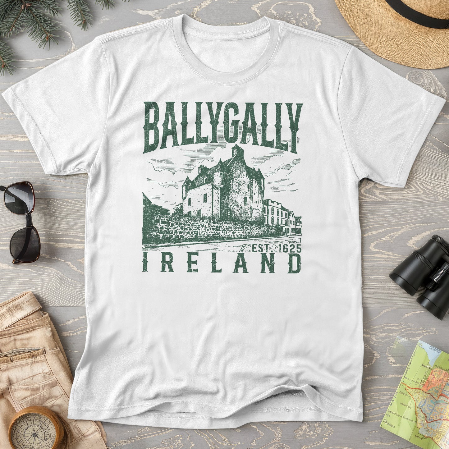Ballygally Ireland Sketch T-Shirt