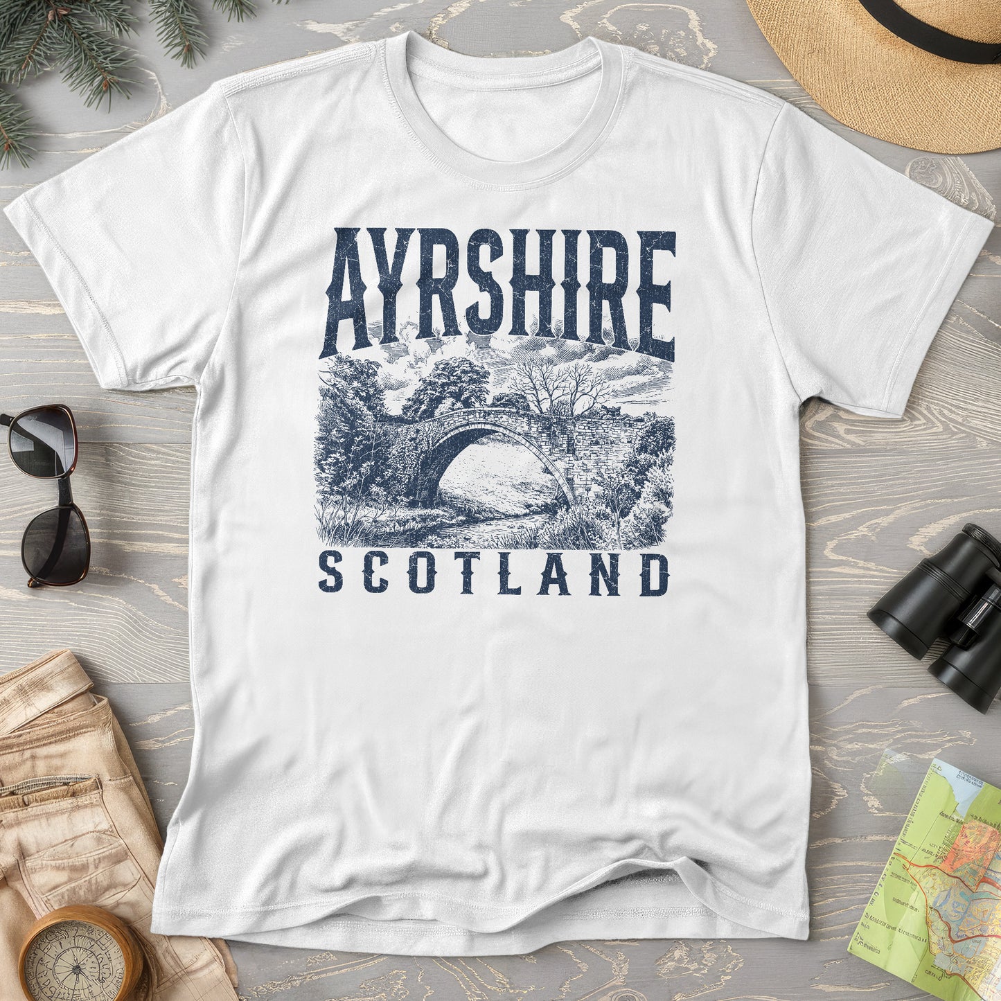 Ayrshire Scotland Sketch T-Shirt