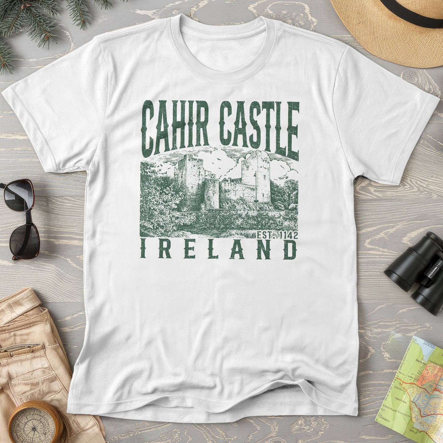 Cahir Castle Ireland Sketch T-Shirt