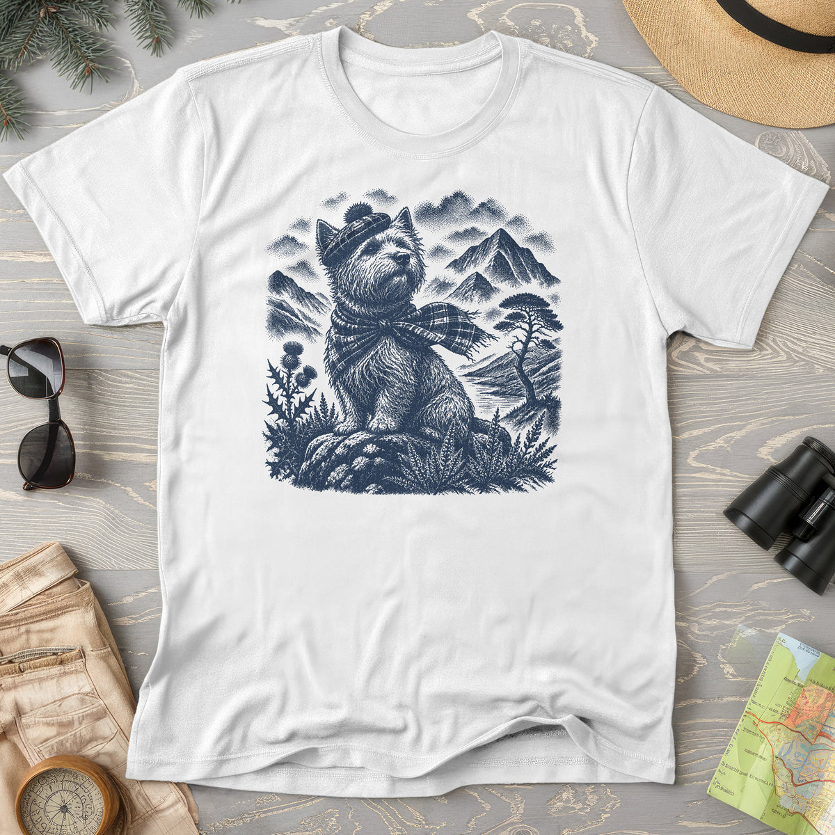 Highland Westie Plaid T-Shirt
