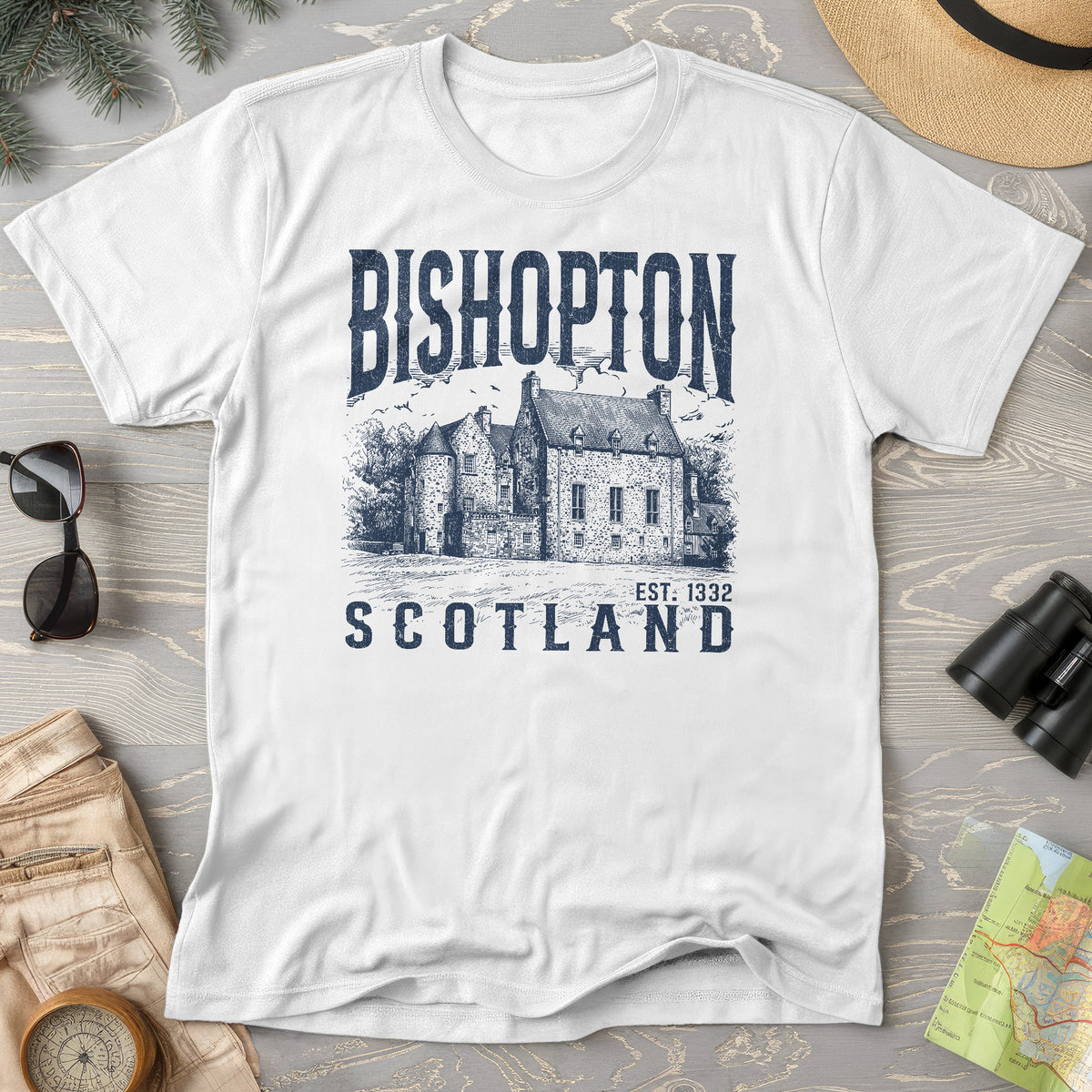 Bishopton Scotland Sketch T-Shirt