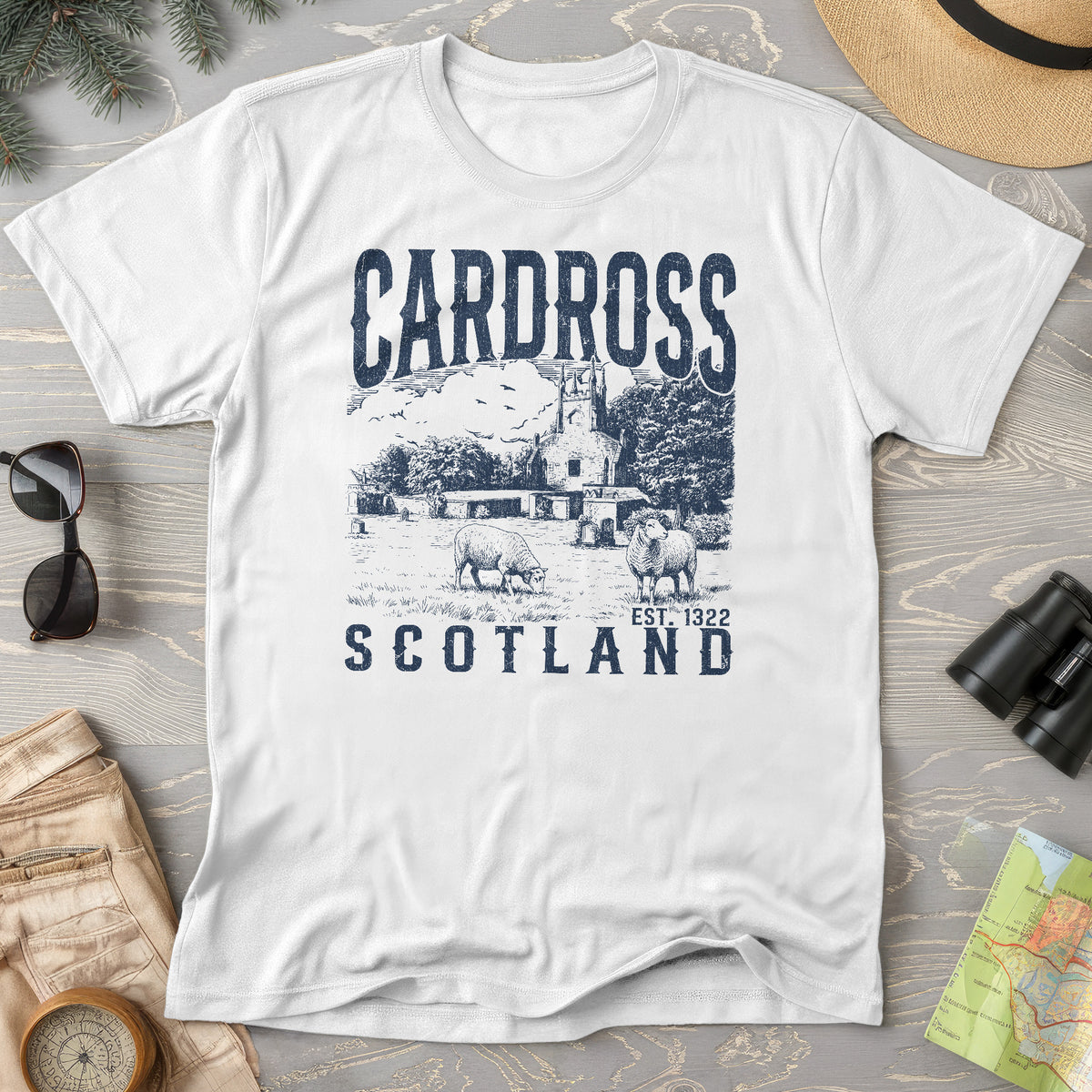 Cardross Scotland Sketch T-Shirt