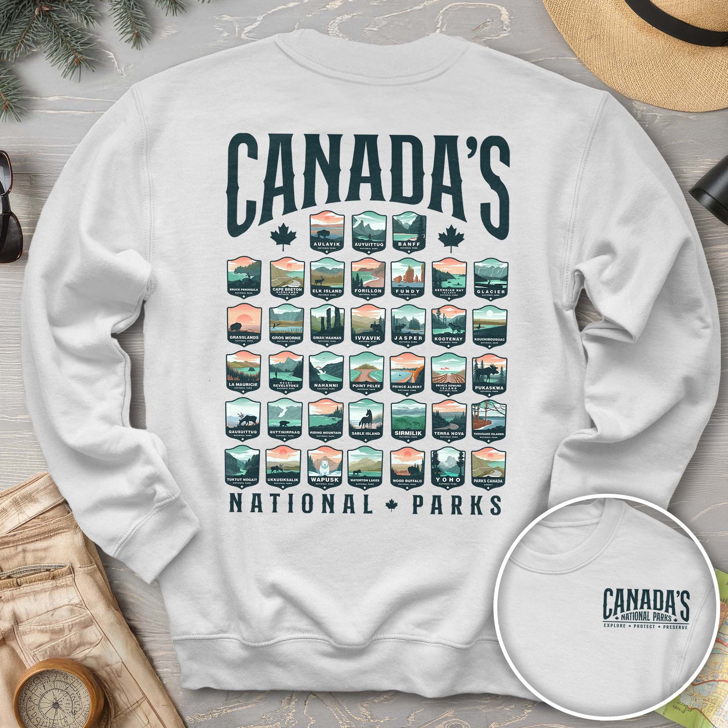 Canada's National Parks "Badges" Sweatshirt