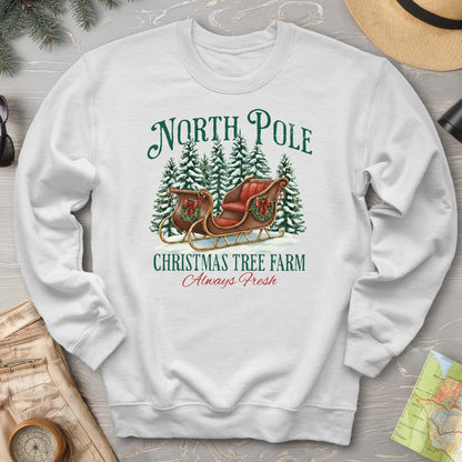 North Pole Christmas Tree Farm Sweatshirt