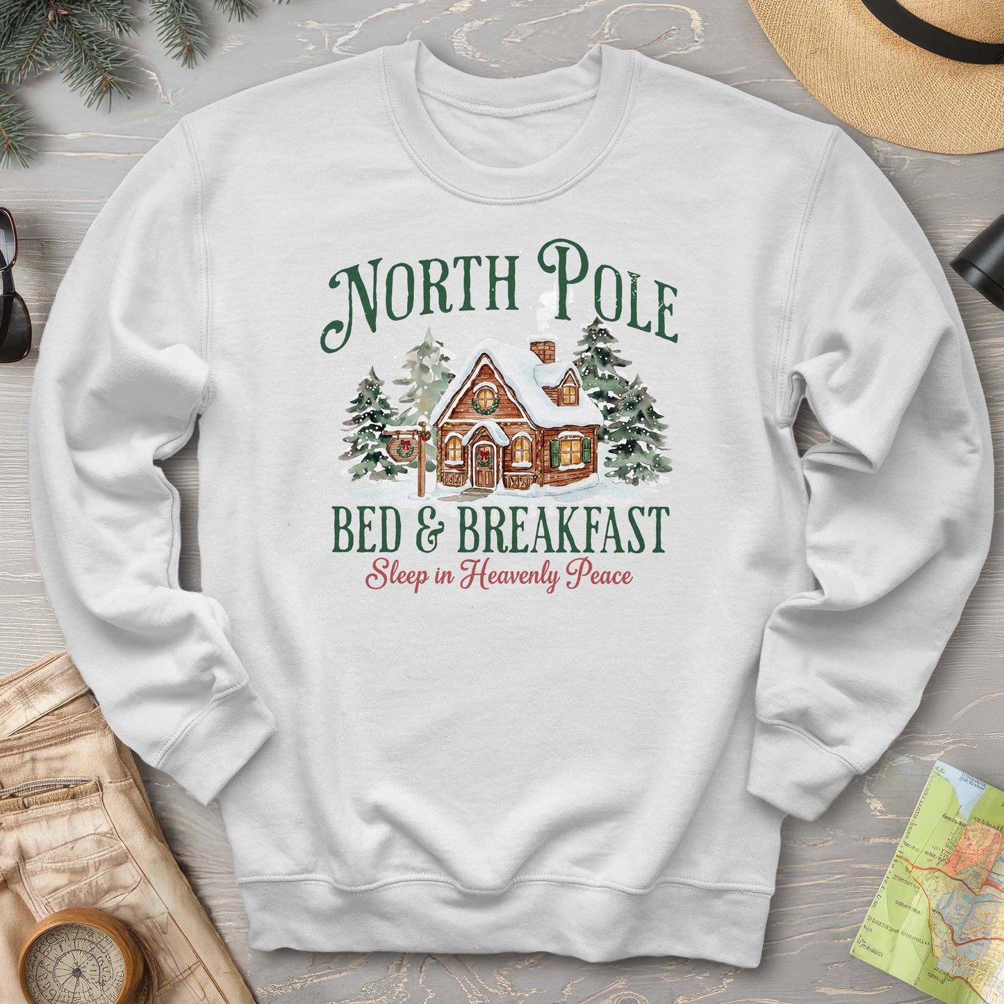 North Pole Bed and Breakfast "Heavenly Peace" Sweatshirt