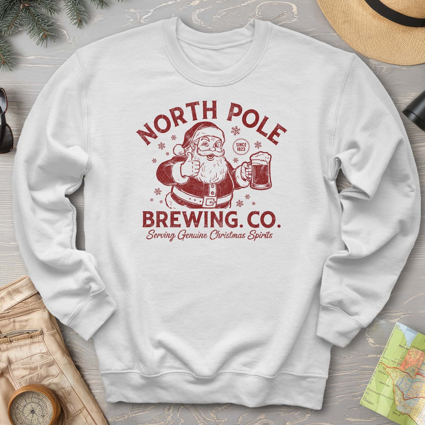 North Pole Brewing Company Vintage Print Sweatshirt