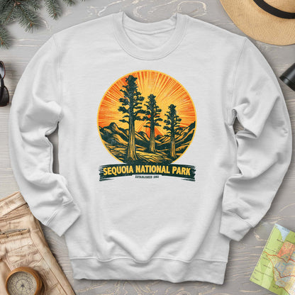 Sequoia 3 Trees Vintage Print Sweatshirt