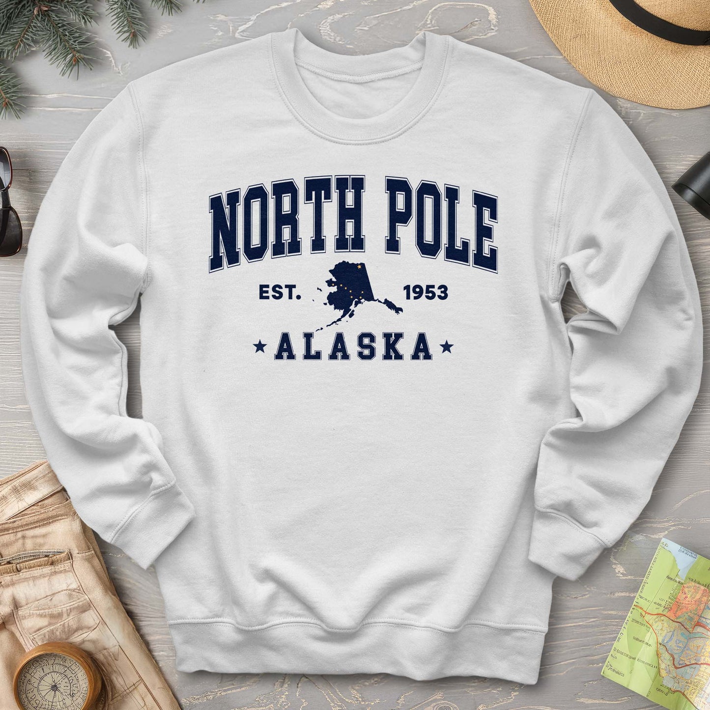 North Pole Alaska Varsity Sweatshirt
