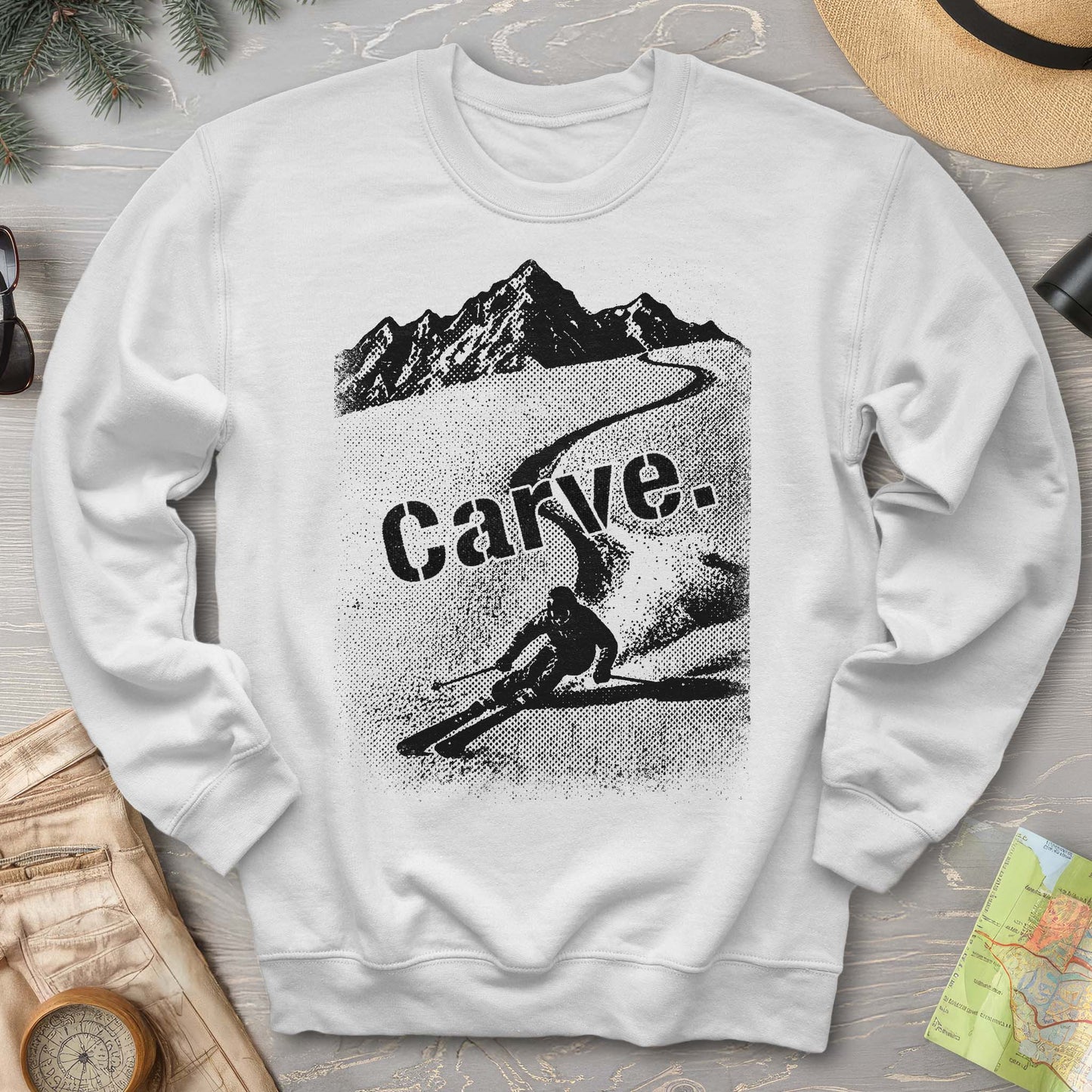 Carve Ski Print Sweatshirt