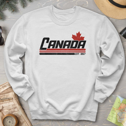 Canada Retro Stripe Sweatshirt