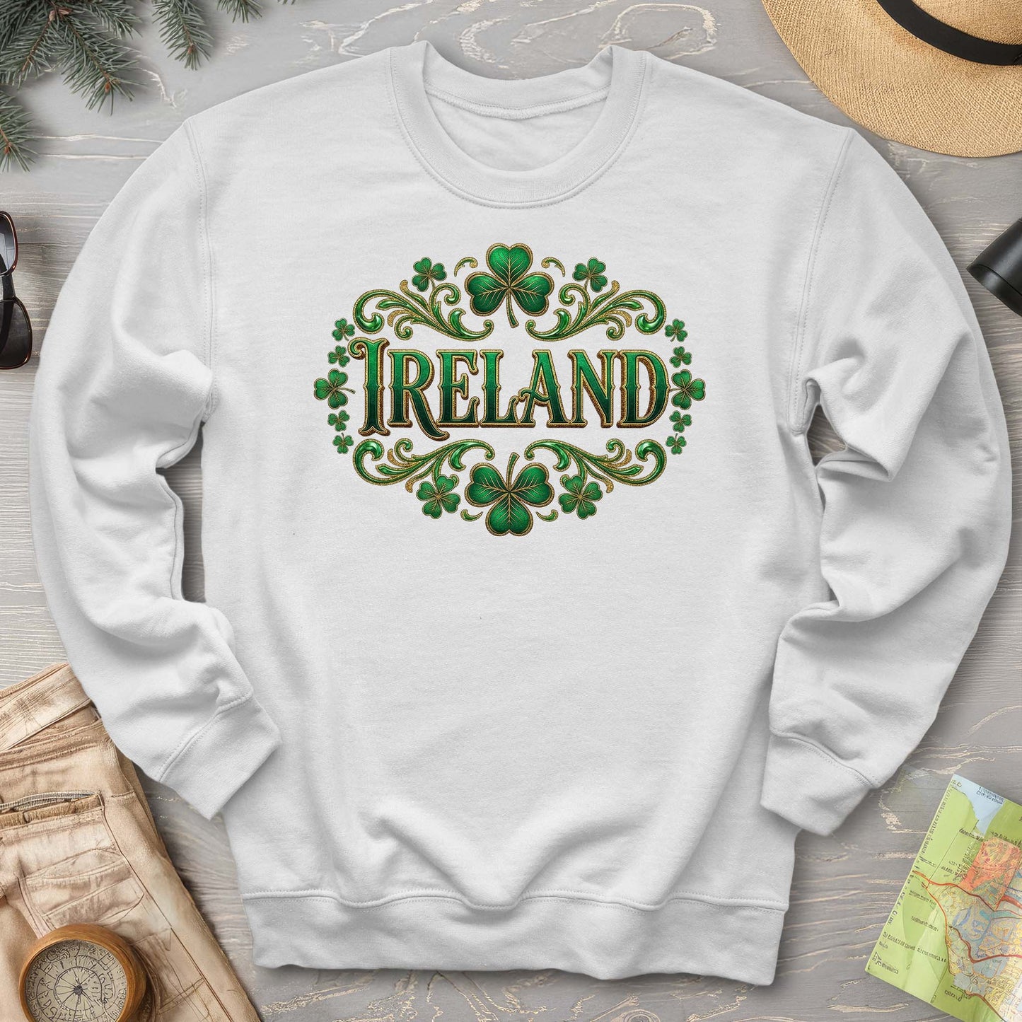 Ireland Shamrock Emblem Sweatshirt