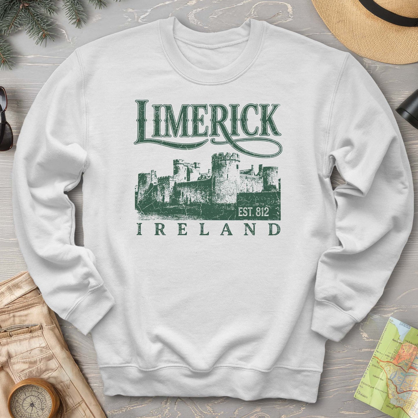 Limerick Ireland Vintage Print Sweatshirt