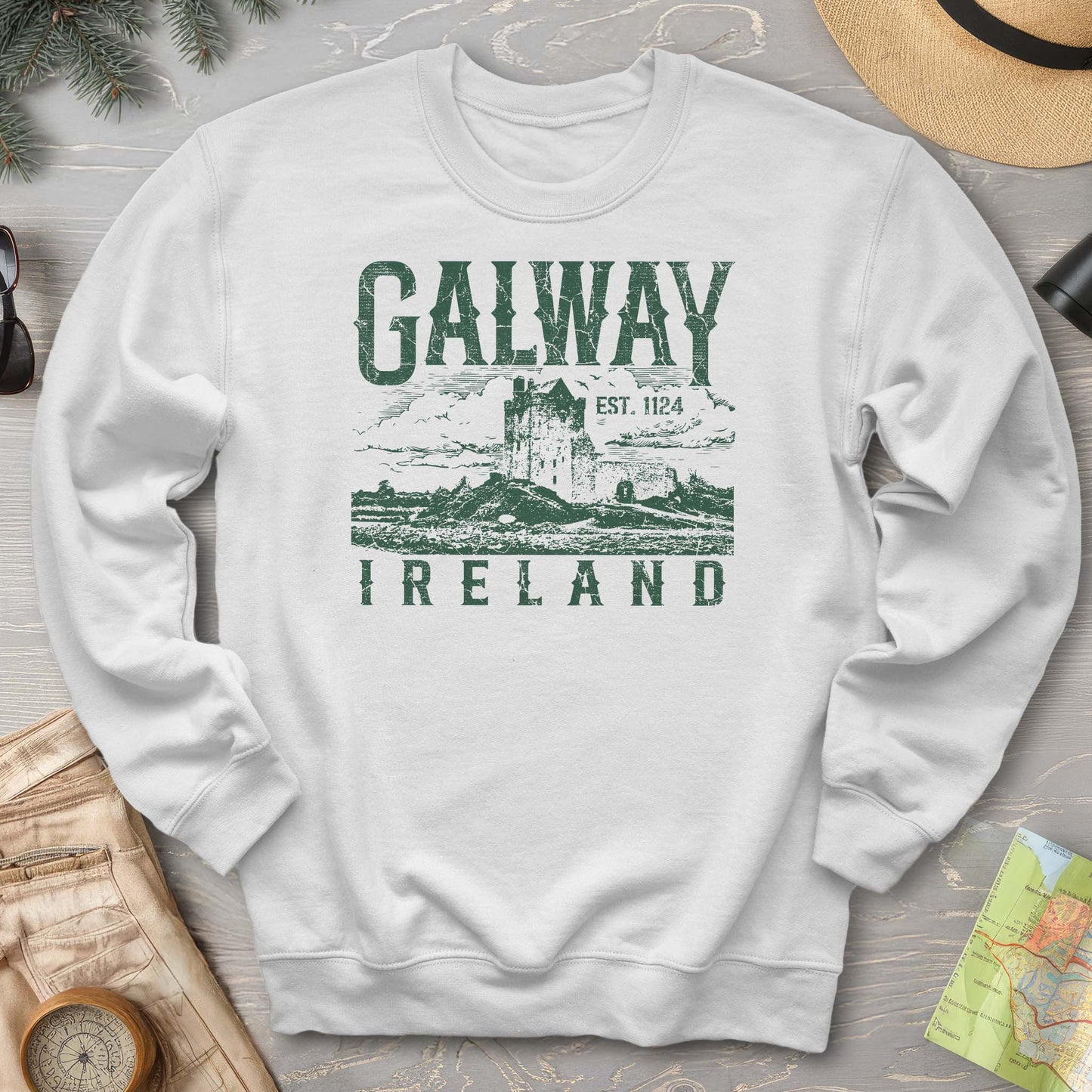 Galway Ireland Vintage Print Sweatshirt