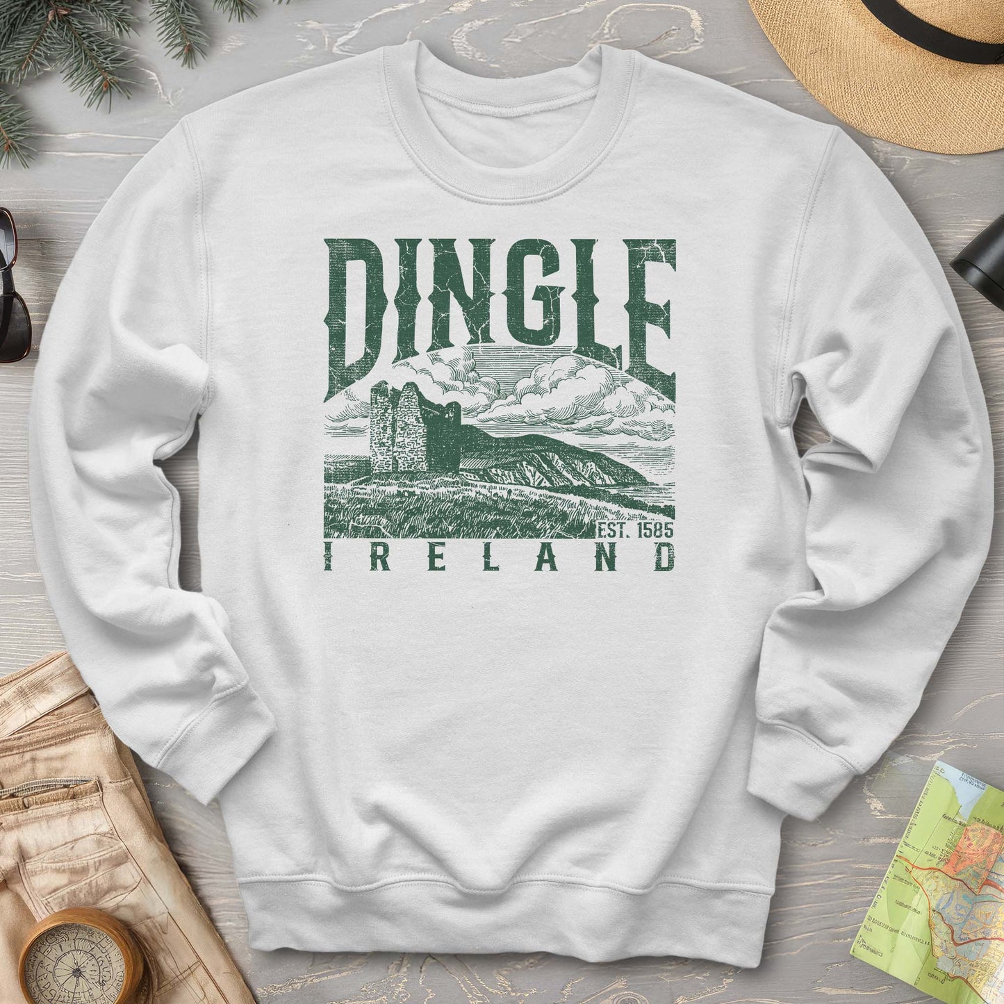 Dingle Ireland Vintage Print Sweatshirt