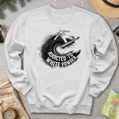 White Powder Snowboard Sweatshirt