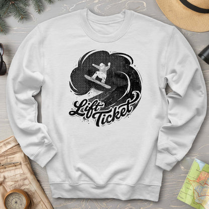 Lift Ticket Snowboard Sweatshirt