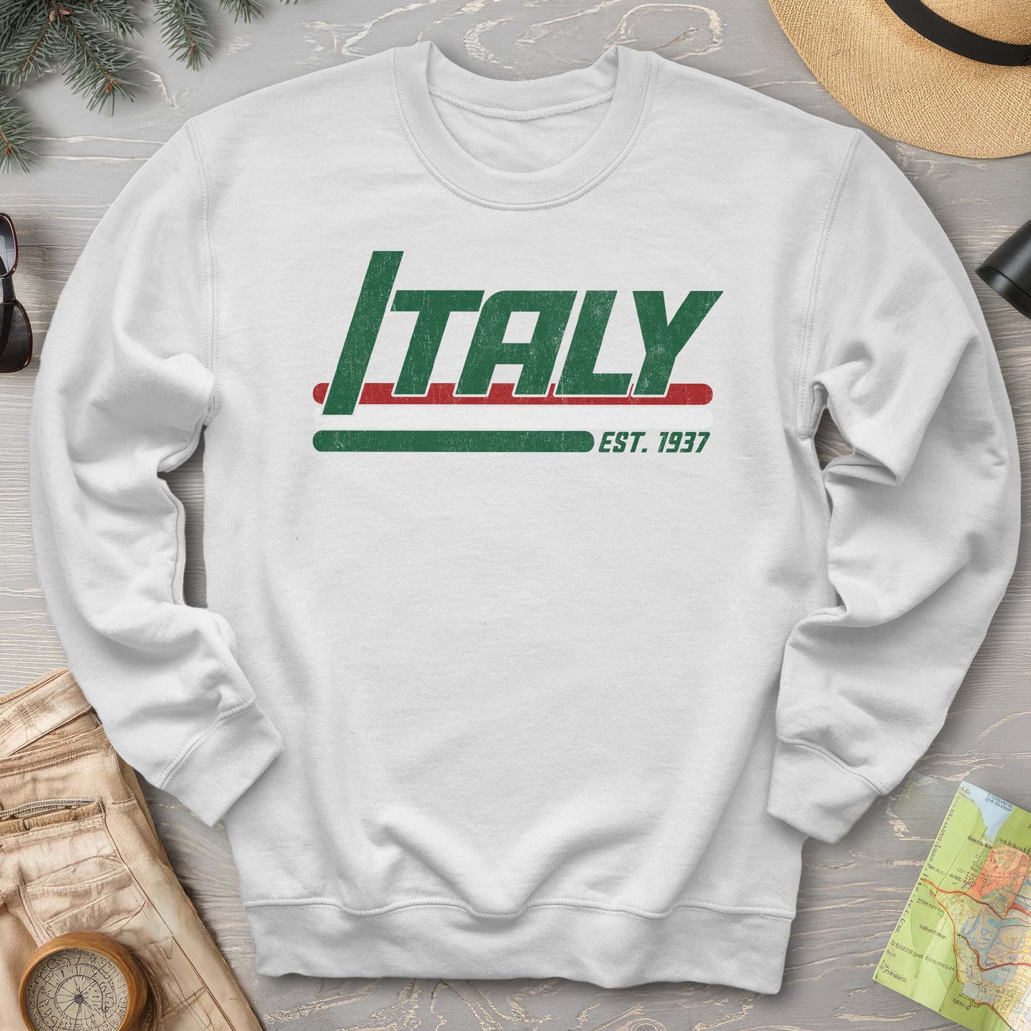 Italy Retro Stripe Sweatshirt