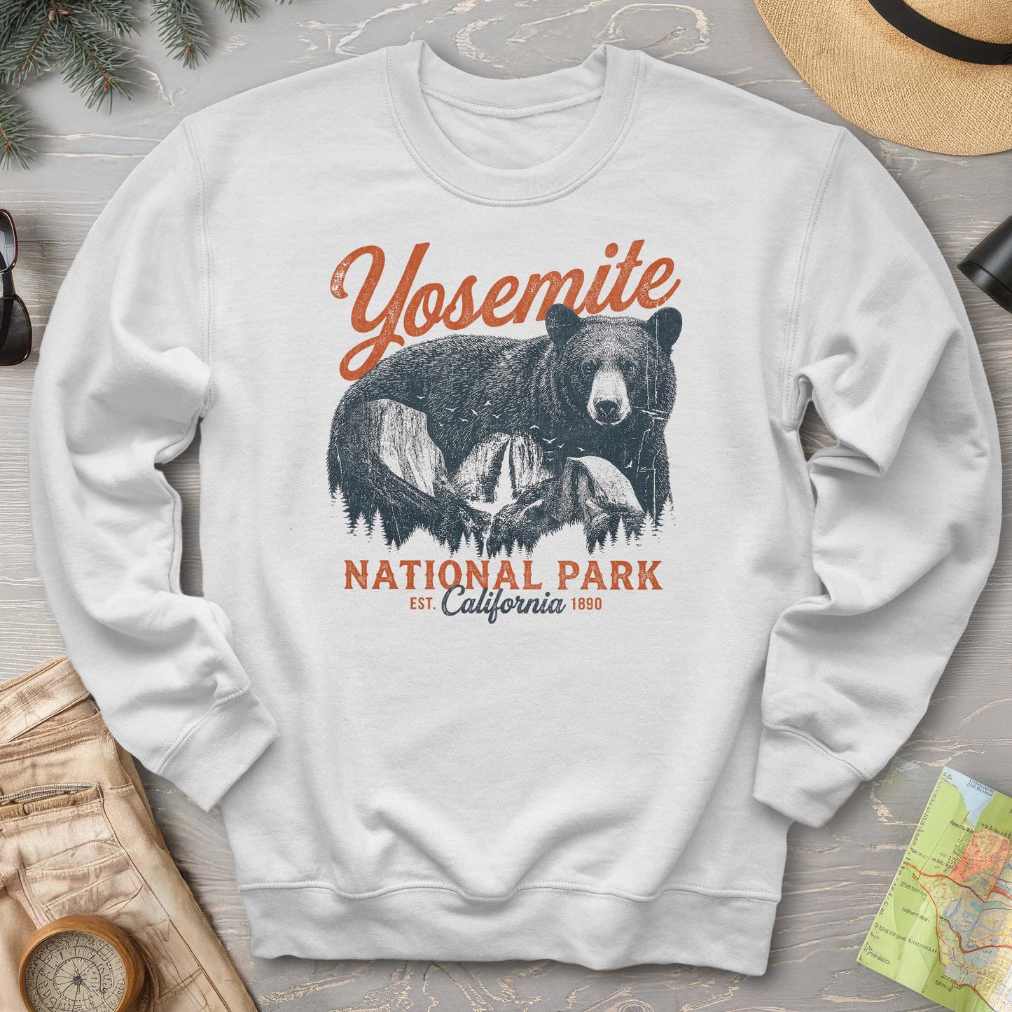Yosemite Bear Etching Sweatshirt
