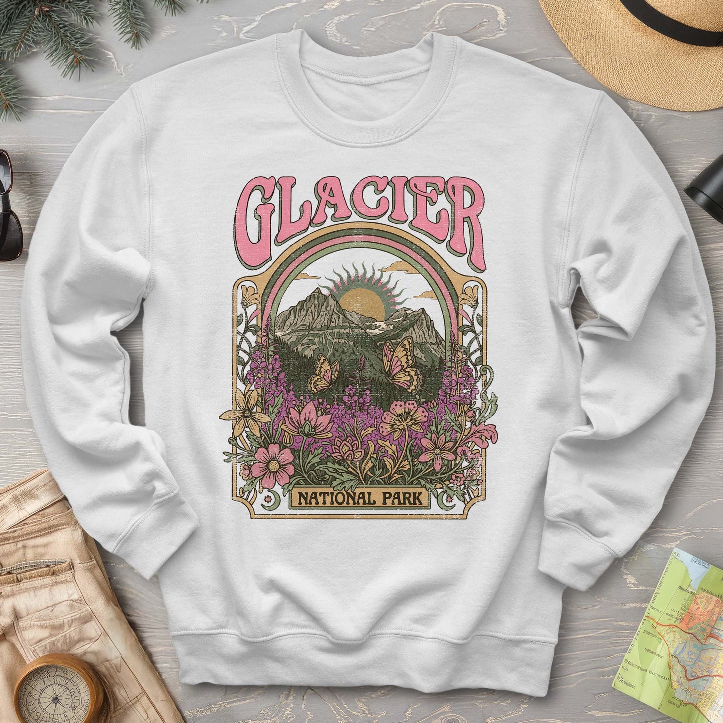 Glacier Butterfly Sweatshirt