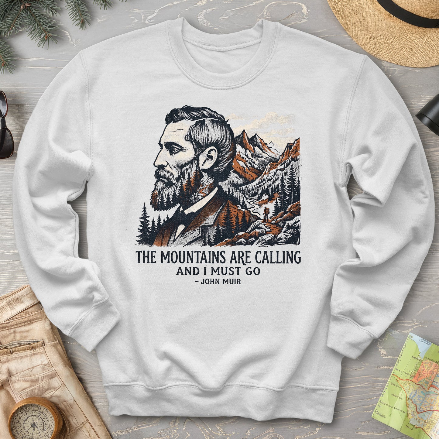 Mountains Calling John Muir Sweatshirt