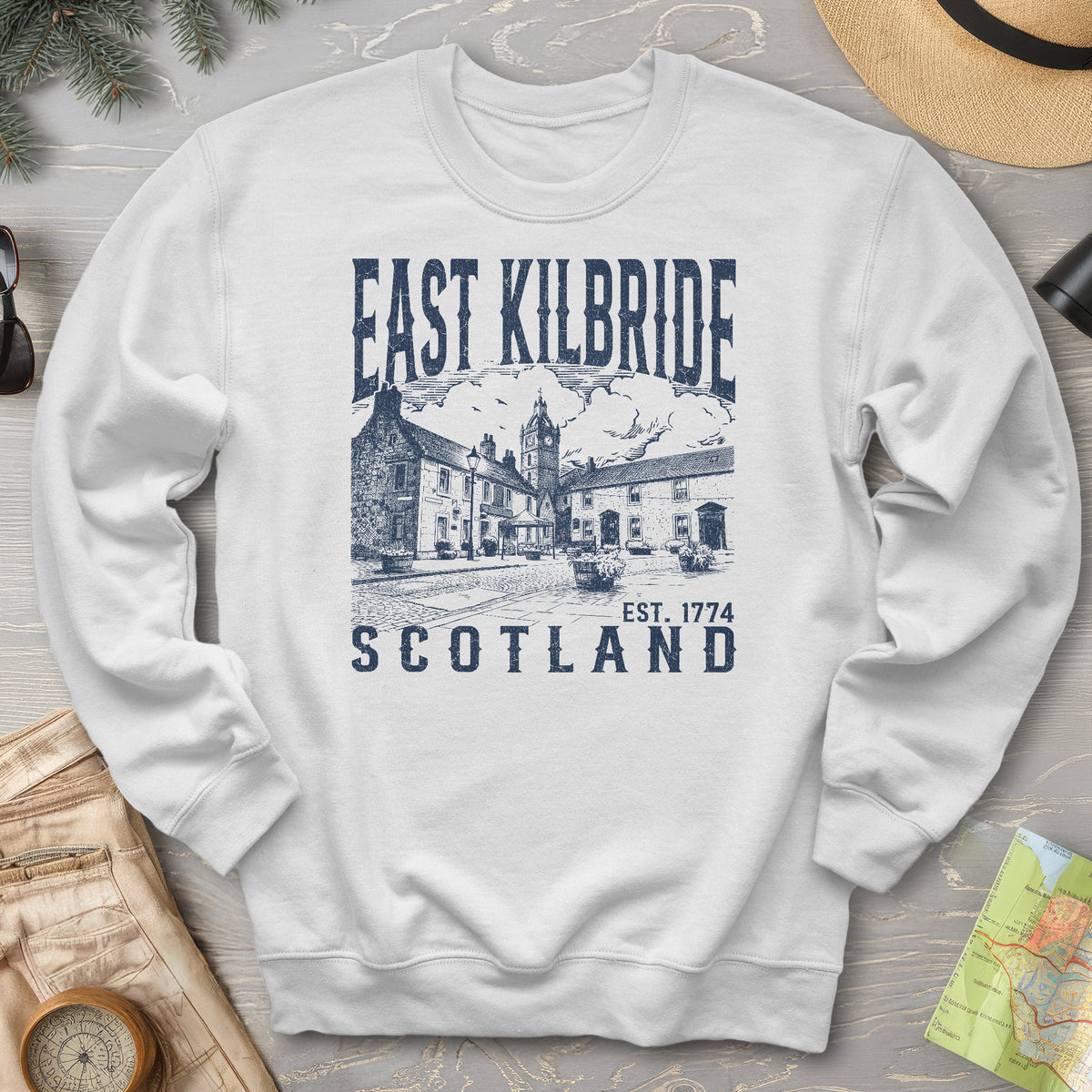 East Kilbride Scotland Sketch Sweatshirt