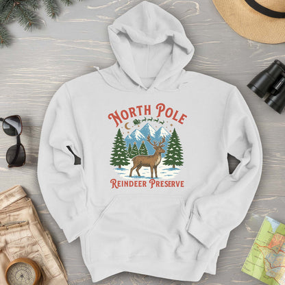 North Pole Reindeer Preserve Hoodie