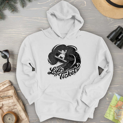 Lift Ticket Snowboard Hoodie