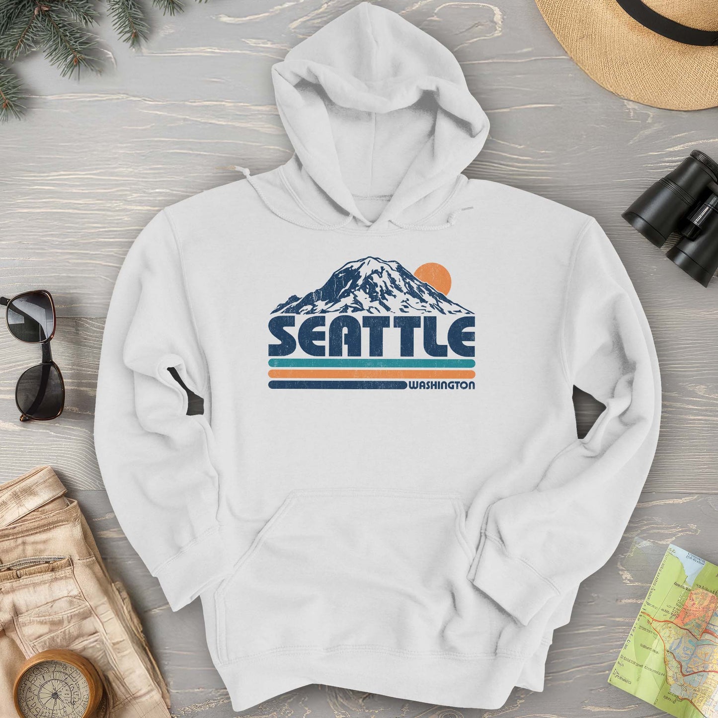 Seattle Retro Stripe Hoodie