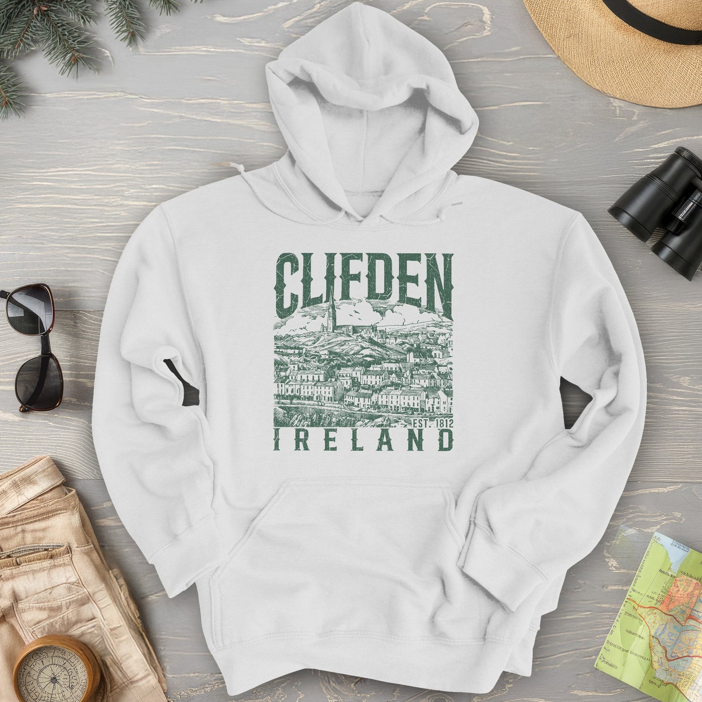 Clifden Ireland Sketch Hoodie