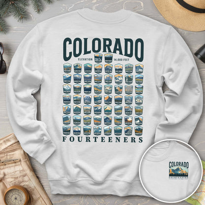 Colorado Fourteeners Front/Back Print Sweatshirt