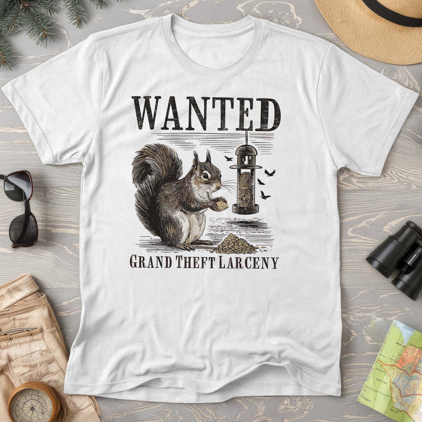 Funny Bird Lover Squirrel Comfort Colors T-Shirt