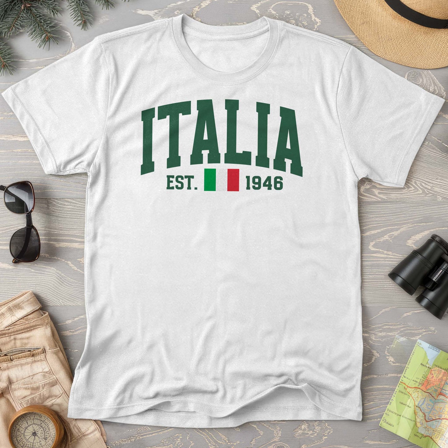 Italia Varsity Flag Comfort Colors T-Shirt