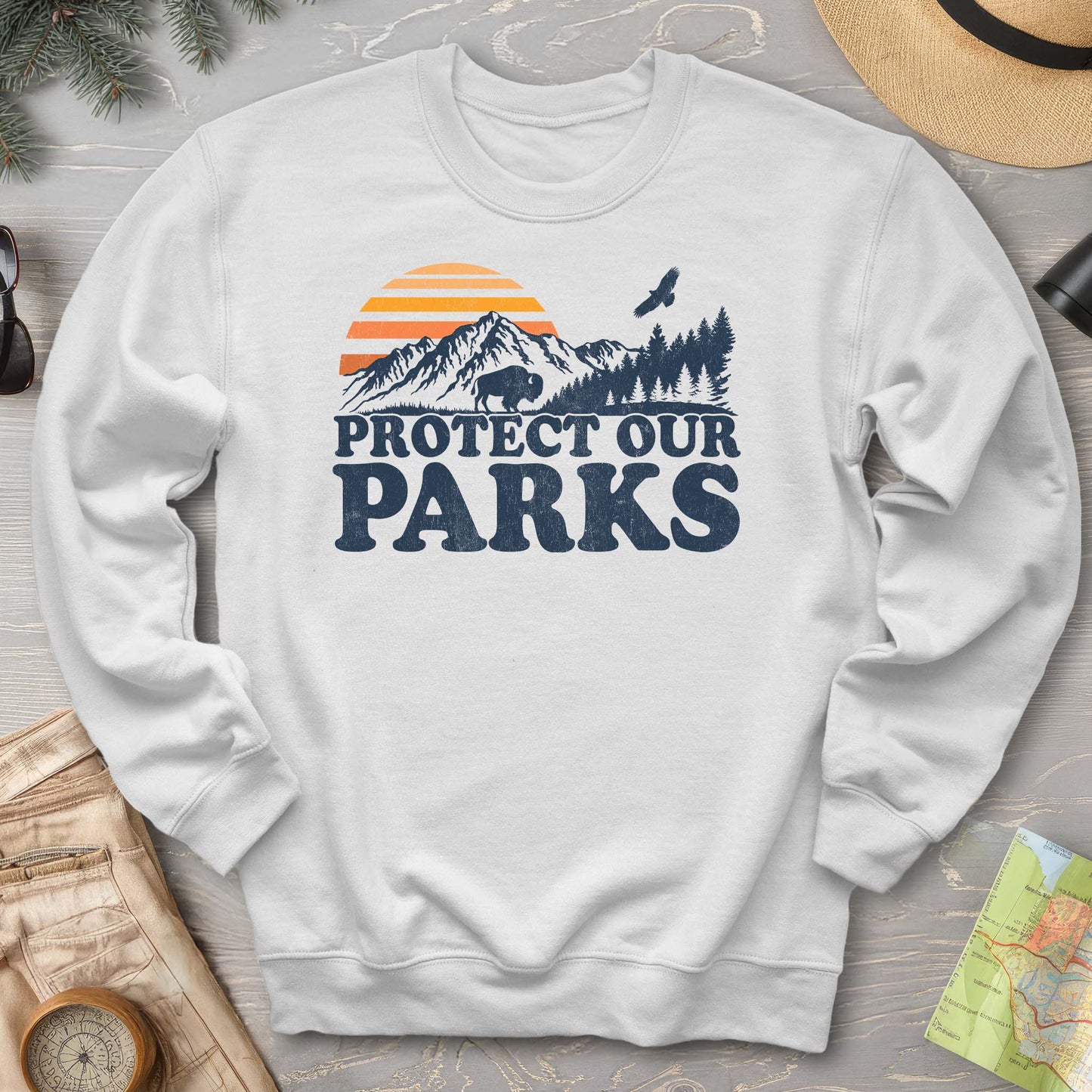 Protect Our Parks Vintage Sunset Sweatshirt