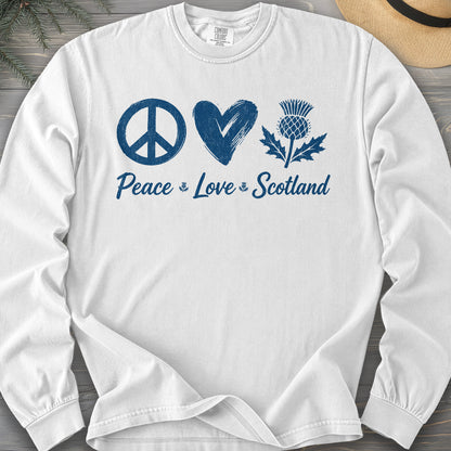 Peace Love Scotland Long Sleeve Shirt