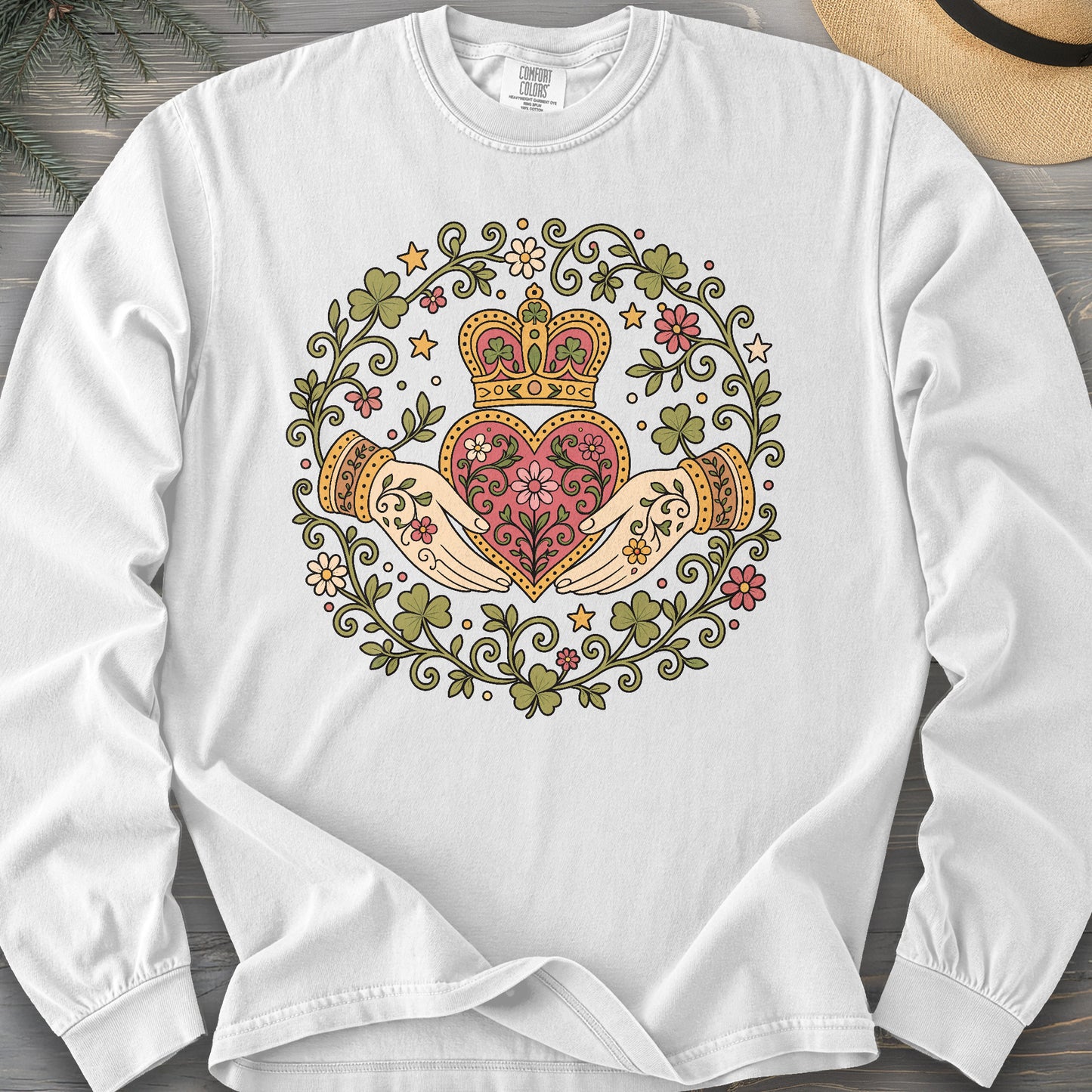 Claddagh Florals Long Sleeve Shirt