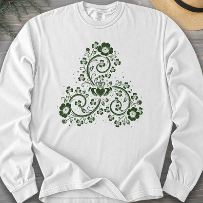 Triskele Shamrock Spiral Comfort Colors 6014 Long Sleeve
